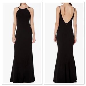 Calvin Klein Black Halter Low Back Classic Dress